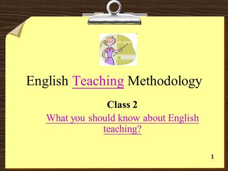 English Teaching Methodology