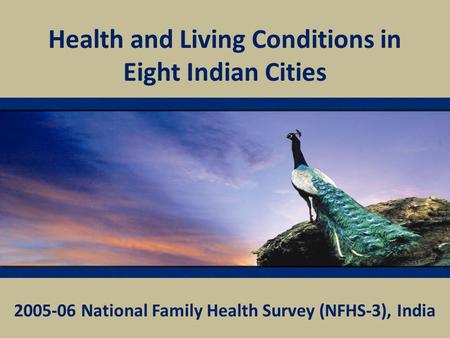 Health and Living Conditions in Eight Indian Cities