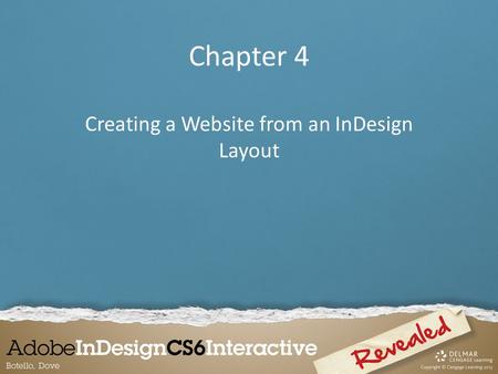 Chapter 4 Creating a Website from an InDesign Layout.