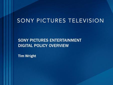 SONY PICTURES ENTERTAINMENT DIGITAL POLICY OVERVIEW