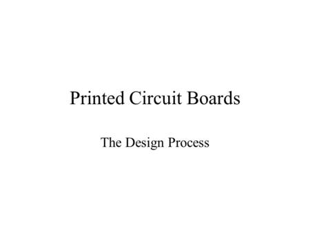 Printed Circuit Boards