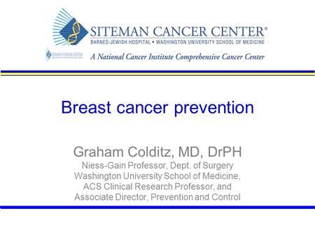 Breast cancer prevention