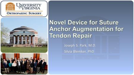 Joseph S. Park, M.D. Silvia Blemker, PhD. University of Virginia Orthopaedic Surgery Clinical Problem: Fixation of FDL Tendon to Navicular Cut posterior.