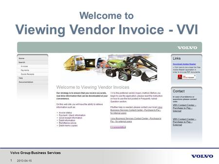 Welcome to Viewing Vendor Invoice - VVI