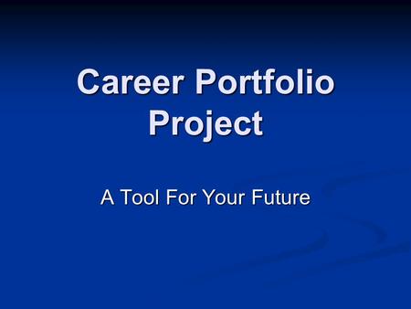 Career Portfolio Project