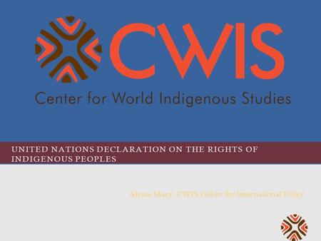 United nations declaration on the rights of indigenous peoples