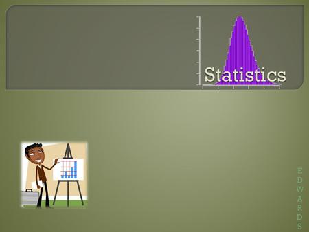 EDWARDSEDWARDS. STATISTICS is the science involving the: CCollection OOrganization RRepresentation AAnalysis IInterpretation of DATA.