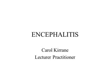 Carol Kirrane Lecturer Practitioner