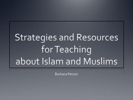 What’s the Takeaway Message? Get away from stereotypes: deprogram, dismediation Diversity of the religion and of its peoples Prescriptive ≠ Descriptive.