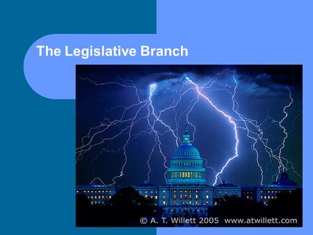 The Legislative Branch