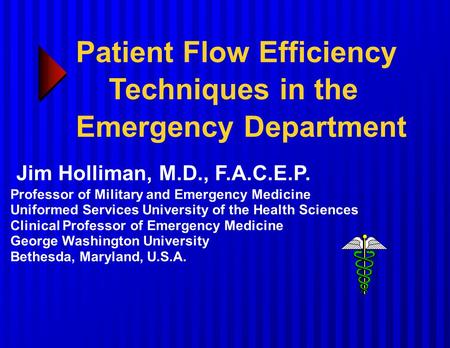 Patient Flow Efficiency Techniques in the Emergency Department