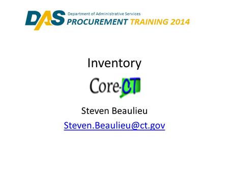 Inventory Steven Beaulieu