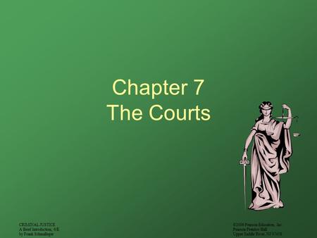 CRIMINAL JUSTICE A Brief Introduction, 6/E by Frank Schmalleger ©2006 Pearson Education, Inc. Pearson Prentice Hall Upper Saddle River, NJ 07458 Chapter.