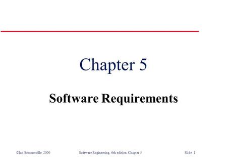 Software Requirements