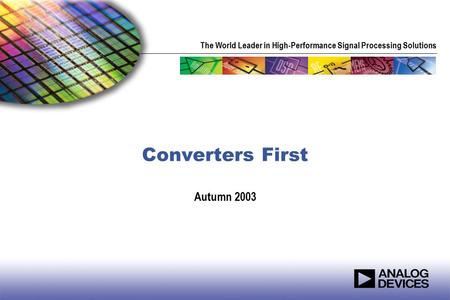 Converters First Autumn 2003.