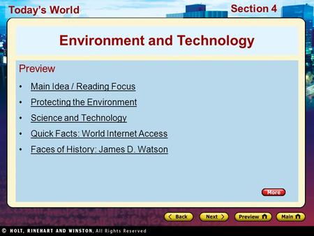 Environment and Technology