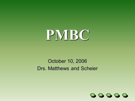 PMBC October 10, 2006 Drs. Matthews and Scheier. ? Psychosocial Factors (Mind) Disease (Body)