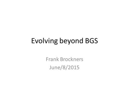 Frank Brockners June/8/2015