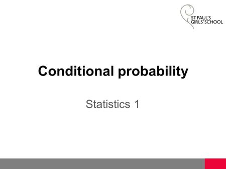 Conditional probability