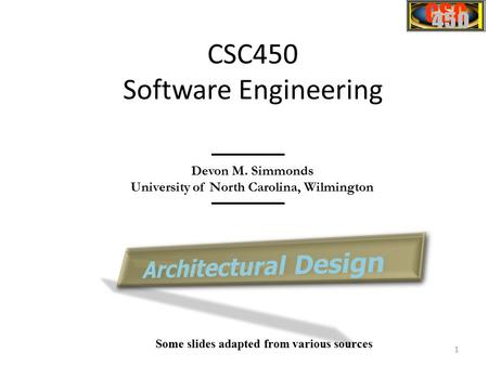 CSC450 Software Engineering