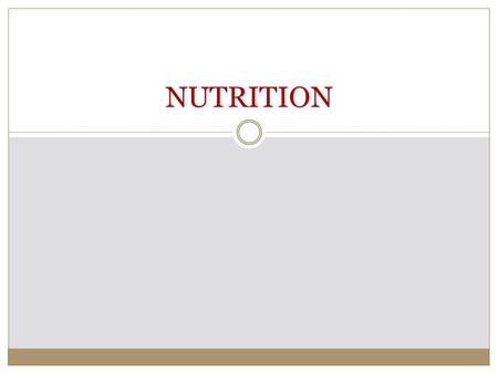 NUTRITION. Macronutrients Nutrients with calories  Protein  Carbohydrates  Fat.