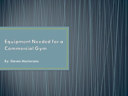 By: Steven Martorana. Provide clients with a variety of equipment/ training programs Educate people on correct technique Socialization to help people.