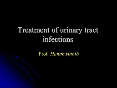 Treatment of urinary tract infections