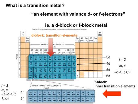 What is a transition metal?