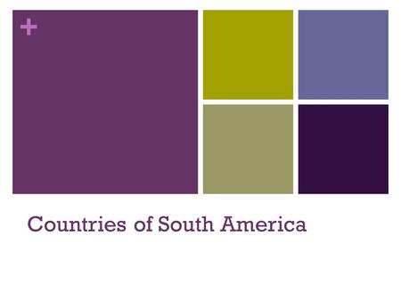 Countries of South America