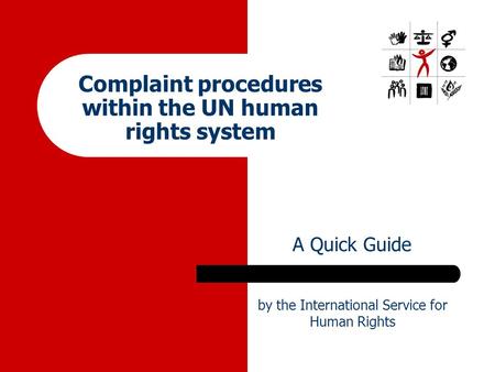 Complaint procedures within the UN human rights system