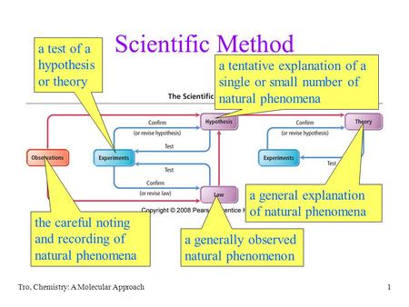 Scientific Method a test of a hypothesis or theory