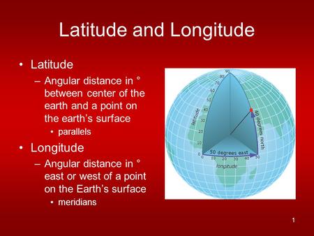 Latitude and Longitude