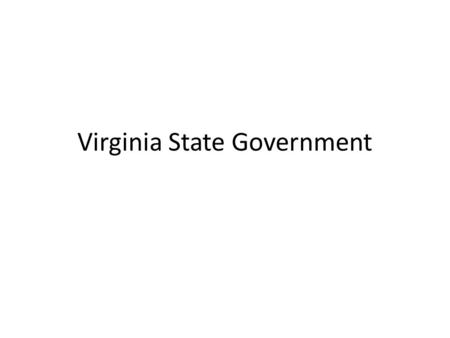 Virginia State Government