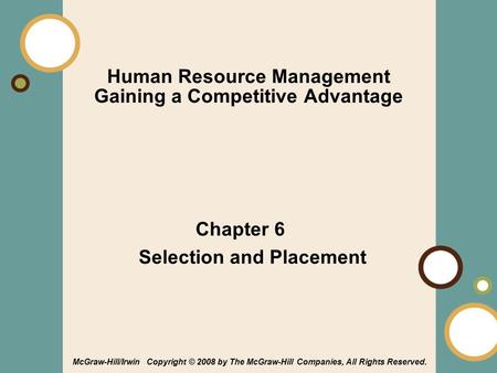 Human Resource Management Gaining a Competitive Advantage