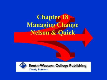 Chapter 18 Managing Change Nelson & Quick