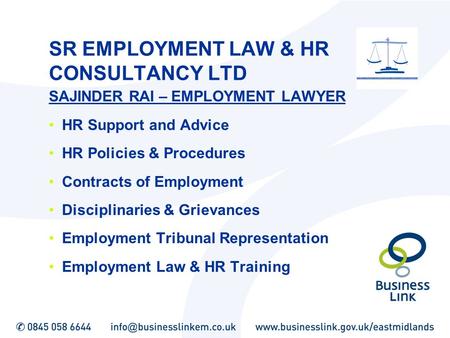 SR EMPLOYMENT LAW & HR CONSULTANCY LTD