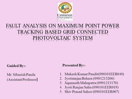 Guided By:- Mr. Sibasish Panda (Assistant Professor) Presented By:-