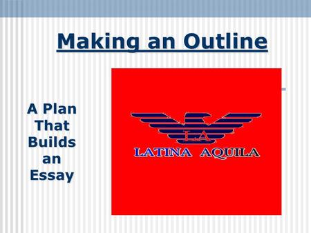 A Plan That Builds an Essay