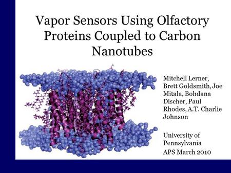 Vapor Sensors Using Olfactory Proteins Coupled to Carbon Nanotubes