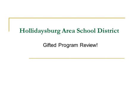 Hollidaysburg Area School District