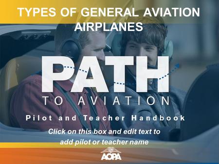 TYPES OF GENERAL AVIATION AIRPLANES