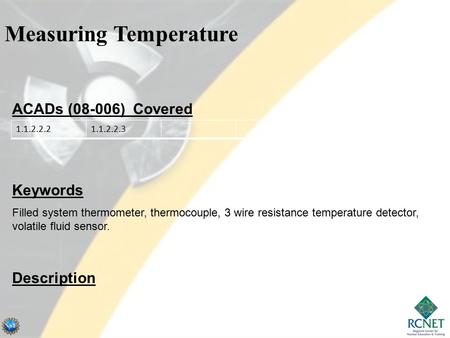 Measuring Temperature