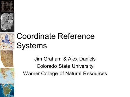 Coordinate Reference Systems