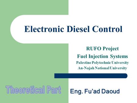 Electronic Diesel Control