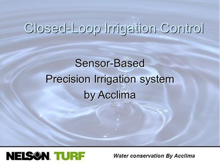 Water conservation By Acclima