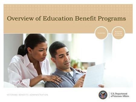 VETERANS BENEFITS ADMINISTRATION Overview of Education Benefit Programs.