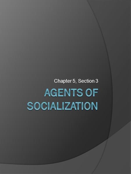 Agents of socialization