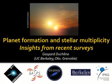 Gaspard Duchêne (UC Berkeley, Obs. Grenoble) © NASA/JPL/Caltech.