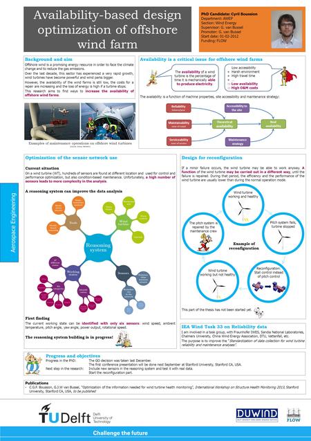 Optimization of the sensor network use Current situation On a wind turbine (WT), hundreds of sensors are found at different location and used for control.