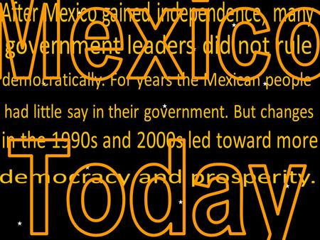 The Big Idea Mexico has four culture regions that all play a part in the country’s government and economy.